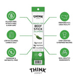 Think Jerky Jalapeno 100% Grass-Fed Beef Sticks, 1 oz, 20/Box (337-00003)