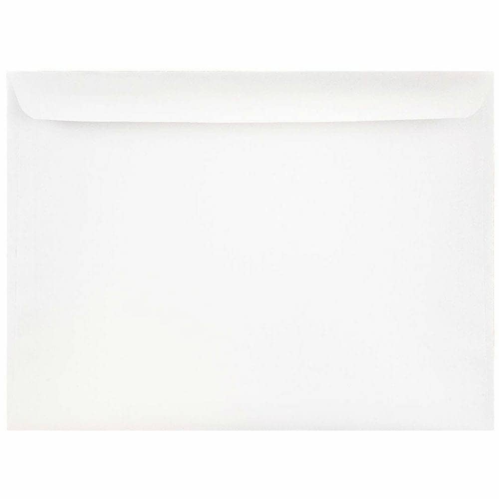 JAM Paper Open End Booklet Envelopes, Peel & Press, 9" x 12", Bright White, 1000/Pack (12310-1M)