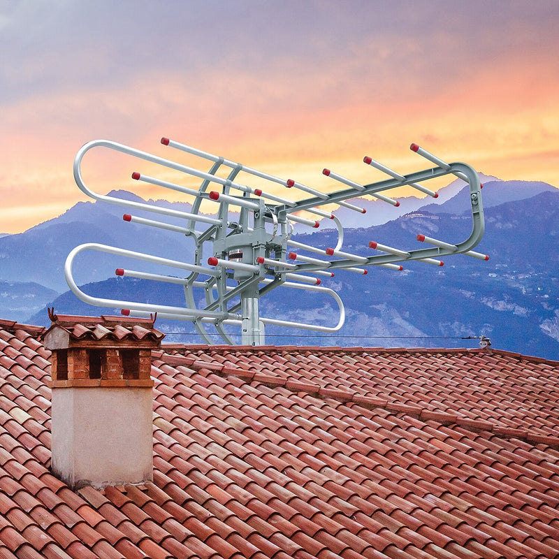 QFX HD/DTV/UHF/VHF/FM 360° Rotating Outdoor Antenna (ANT 106)