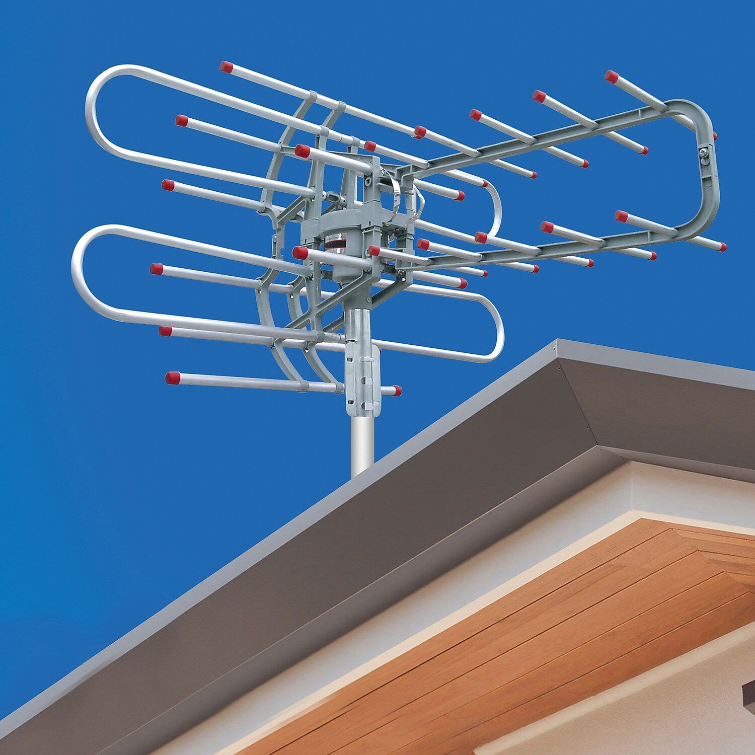 QFX HD/DTV/UHF/VHF/FM 360° Rotating Outdoor Antenna (ANT 106)
