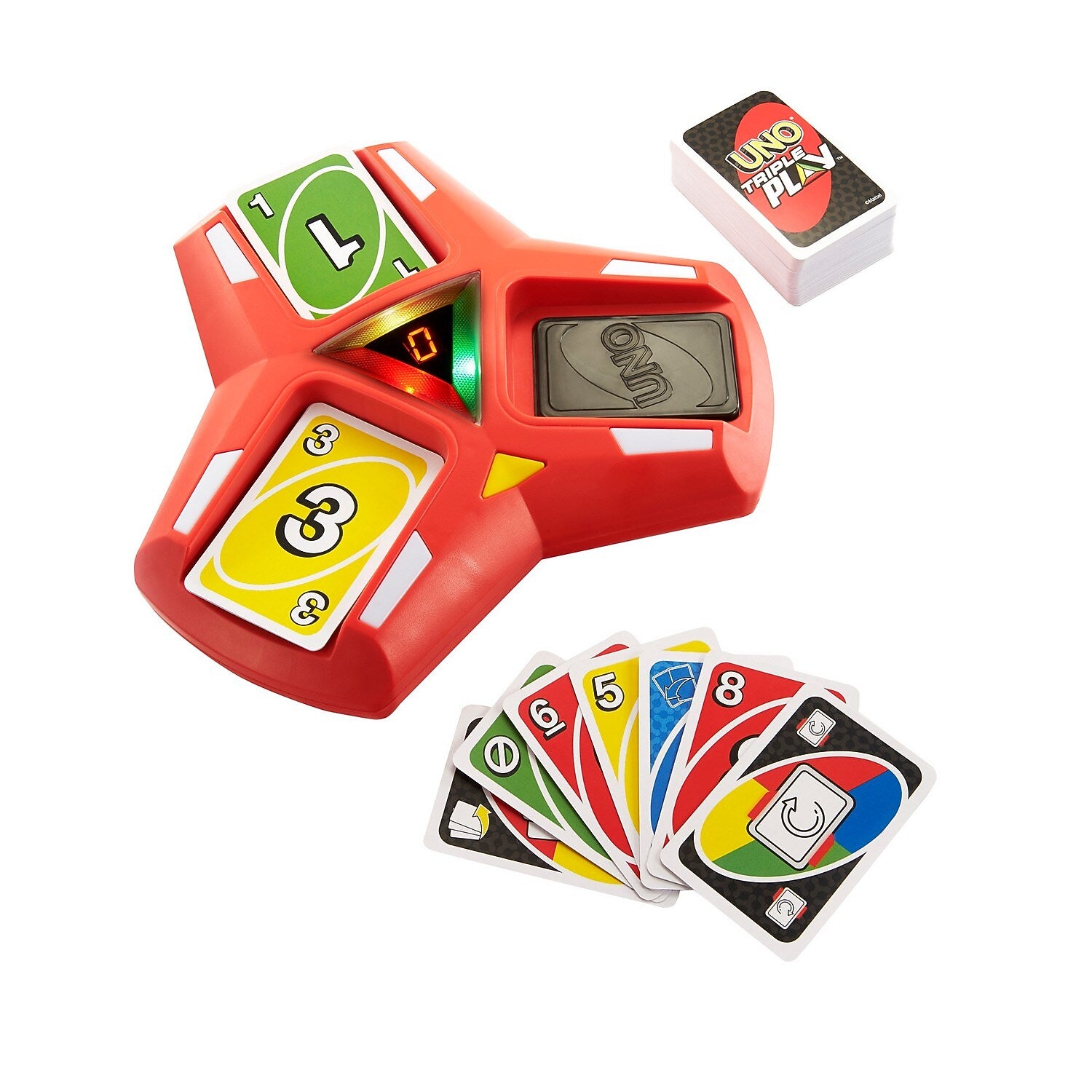 Mattel UNO Triple Play Card Game, 4/Pack (GXV87)