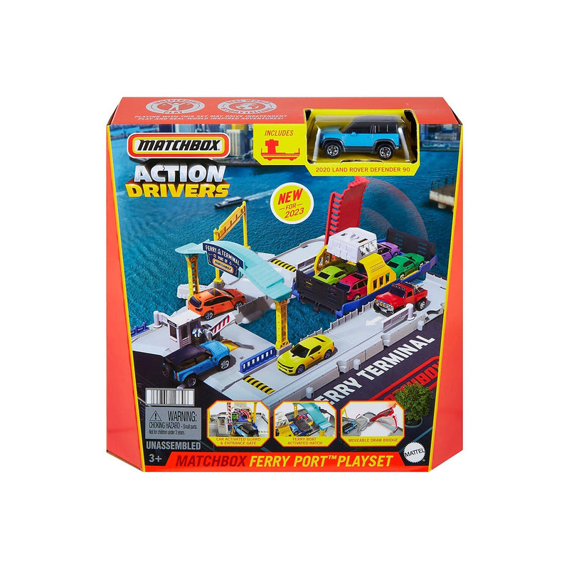 Mattel Matchbox Action Drivers Ferry Port Playset, 4/Pack (HMH29)