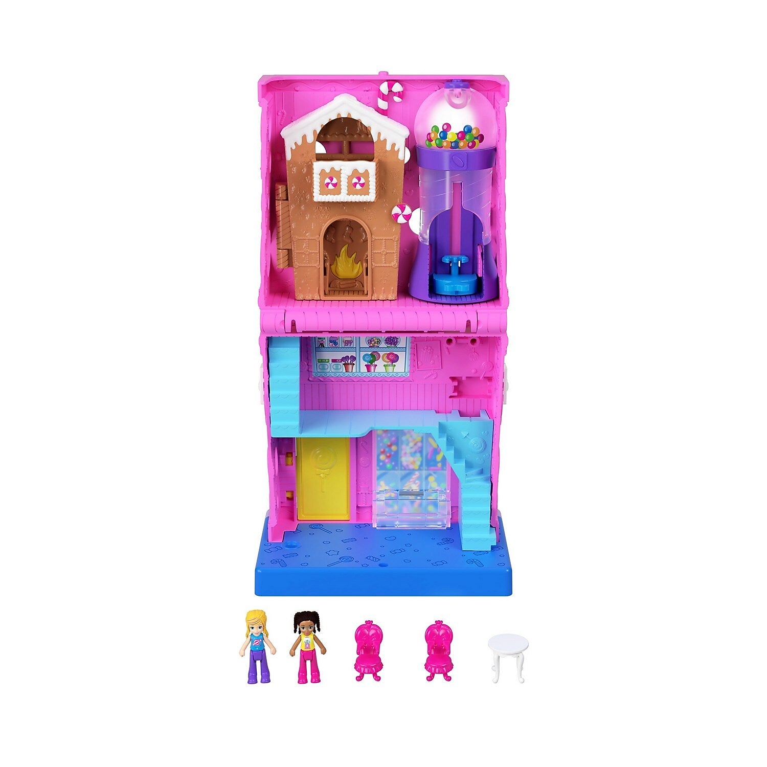 Mattel Polly Pocket Pollyville Sweet Store Playset, 3/Pack (HNB03)