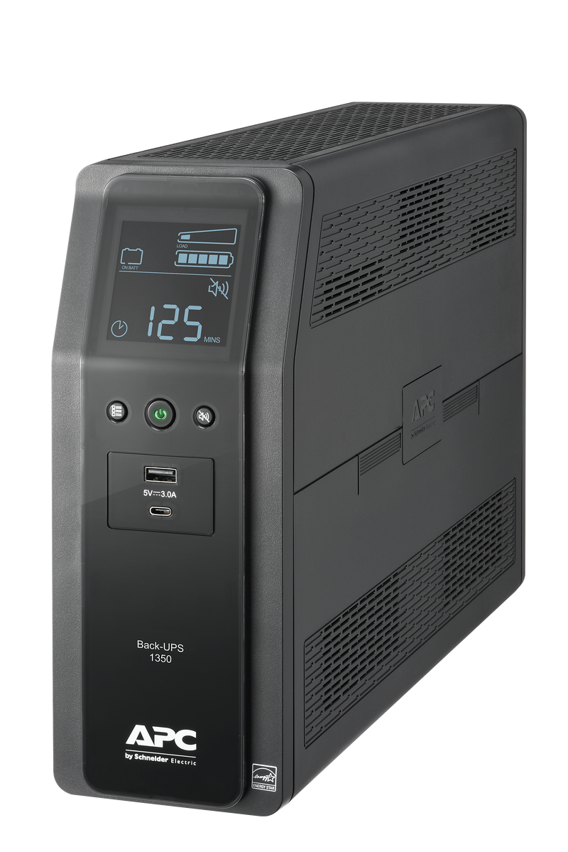 APC Back-UPS Pro BN 1350VA/810 Watts, 10-Outlets, 2 USB Ports, Black (BN1350M2)