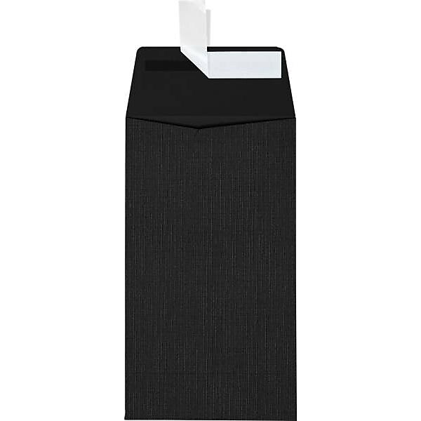 JAM Paper Self Seal #5 1/2 Coin Envelopes, 3 1/8" x 5 1/2", Black, 250/Pack (512CO-BLI-250)