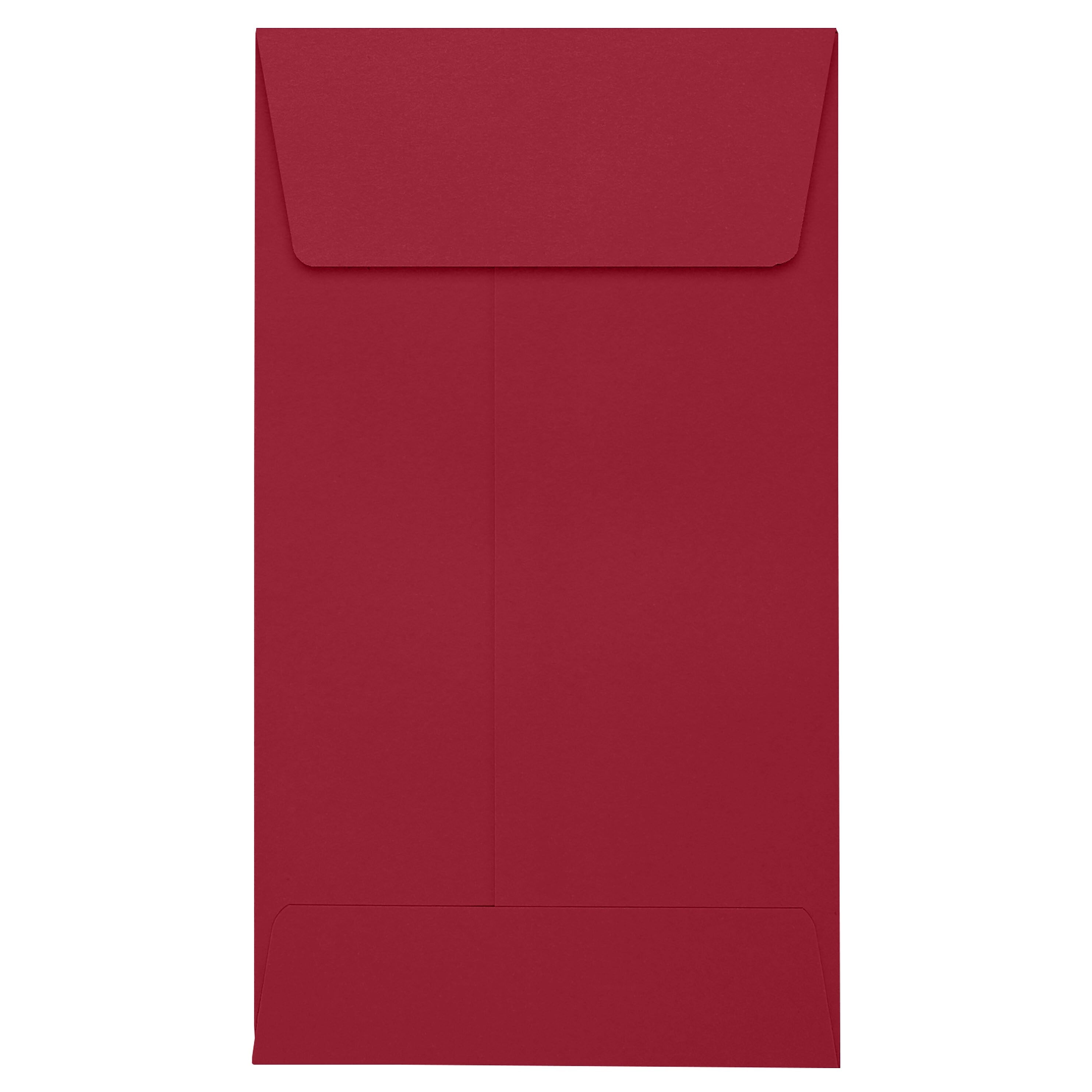 JAM Paper Self Seal #5 1/2 Coin Envelopes, 3 1/8" x 5 1/2", Garnet Red, 500/Pack (512CO-101-500)
