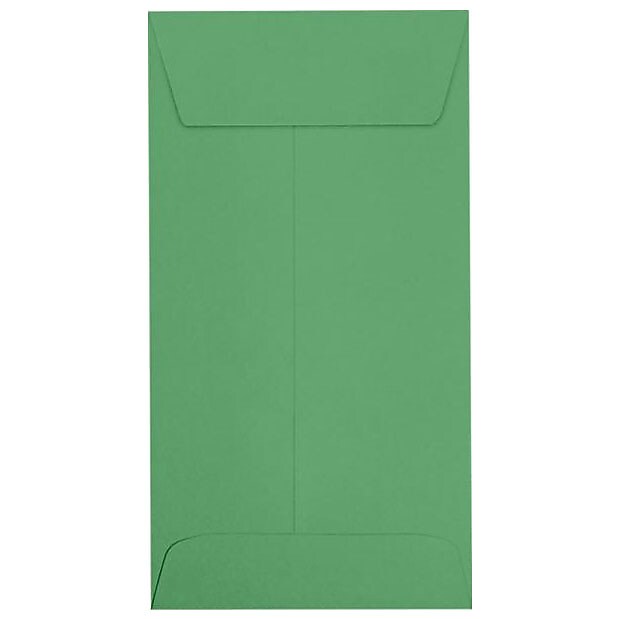 JAM Paper Self Seal #7 Coin Envelopes, 3 1/2" x 6 1/2", Green, 50/Pack (7CO-L17-50)