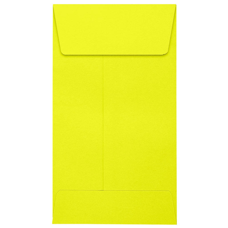 JAM Paper Self Seal #5 1/2 Coin Envelopes, 3 1/8" x 5 1/2", Yellow, 50/Pack (512CO-L20-50)