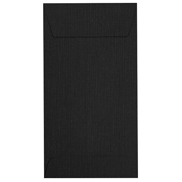 JAM Paper Self Seal #7 Coin Envelopes, 3 1/2" x 6 1/2", Black, 500/Pack (7CO-BLI-500)