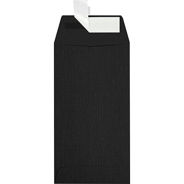 JAM Paper Self Seal #7 Coin Envelopes, 3 1/2" x 6 1/2", Black, 250/Pack (7CO-BLI-250)