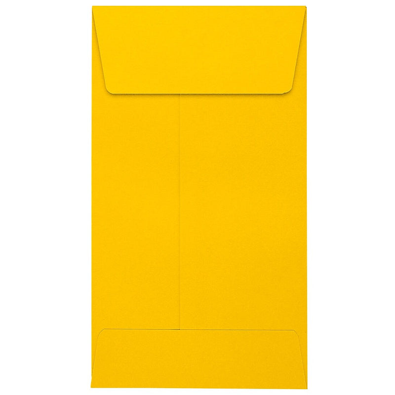 JAM Paper Self Seal #5 1/2 Coin Envelopes, 3 1/8" x 5 1/2", Sunflower Yellow, 250/Pack (512CO-12-250)