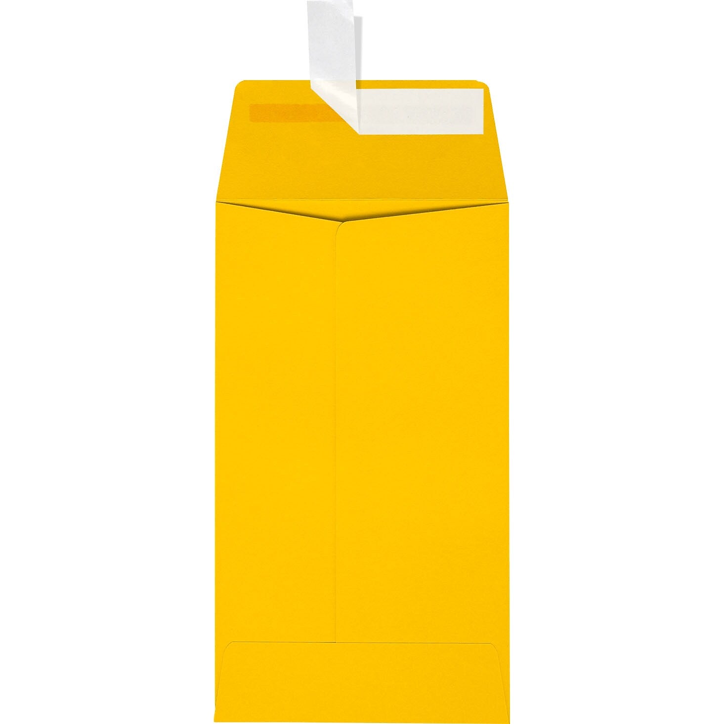 JAM Paper Self Seal #5 1/2 Coin Envelopes, 3 1/8" x 5 1/2", Sunflower Yellow, 250/Pack (512CO-12-250)