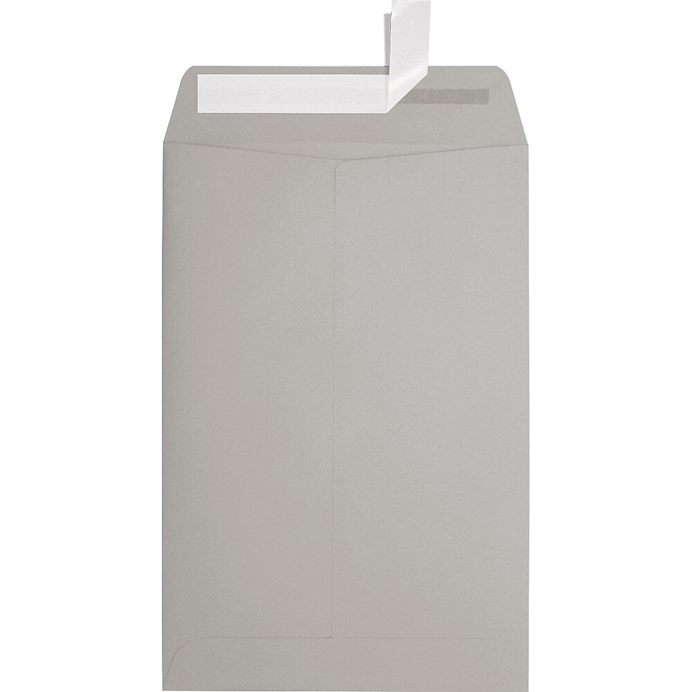 JAM Paper 6 x 9 Open End Envelopes, 28lb, Gray Kraft, 50 Pack (46259-50)