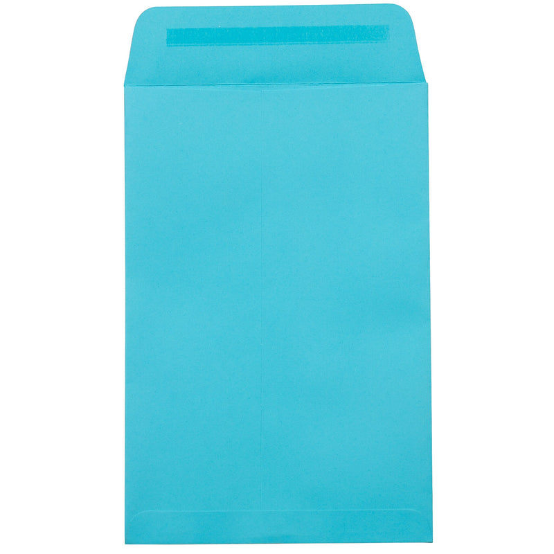 JAM Paper 6 x 9 Open End Envelopes ,Pool , 50 Pack, Blue (LUX-1644-102-50)