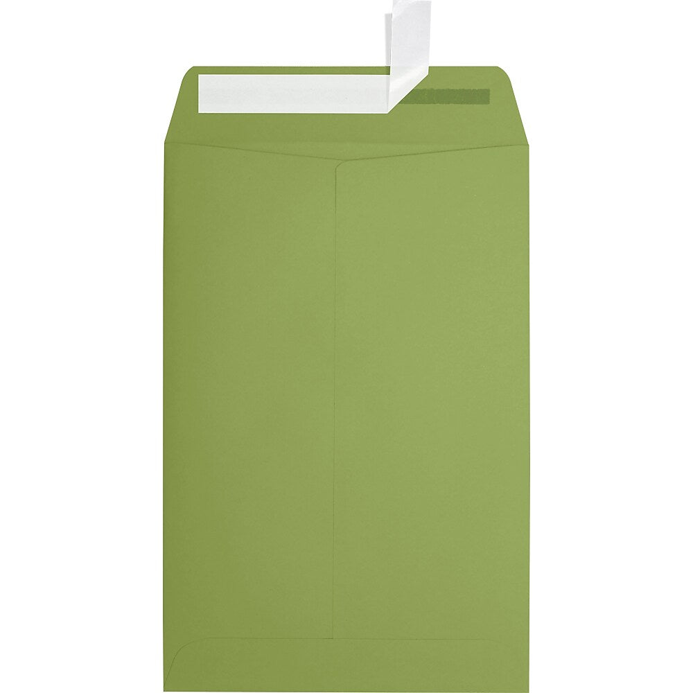 JAM Paper 6 x 9 Open End Envelopes ,Avocado , 50 Pack, Green (EX1644-27-50)
