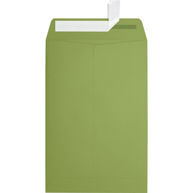 JAM Paper 6 x 9 Open End Envelopes, Avocado, 500/Pack (EX1644-27-500)