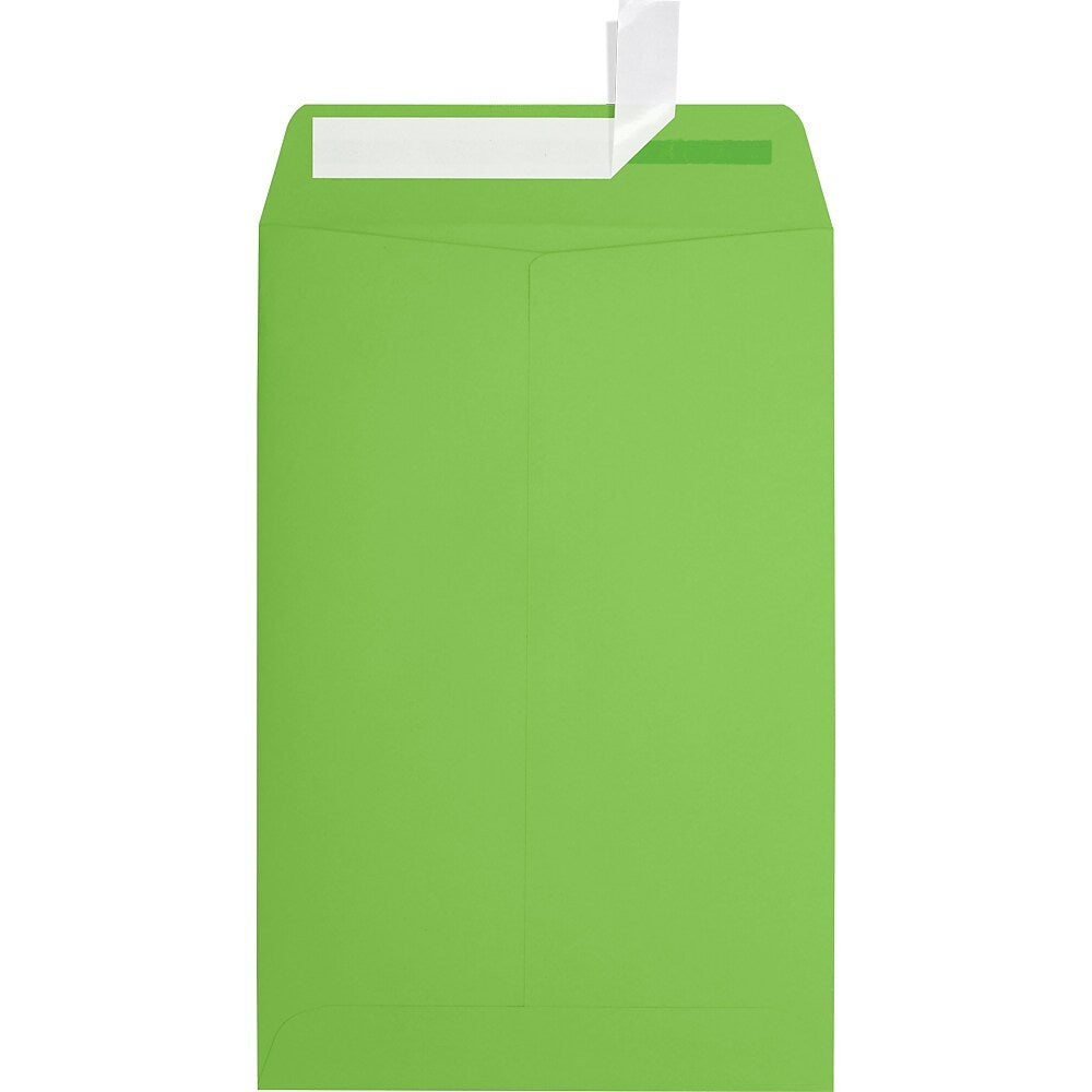 JAM Paper 6 x 9 Open End Envelopes ,Limelight , 50 Pack, Green (LUX-1644-101-50)