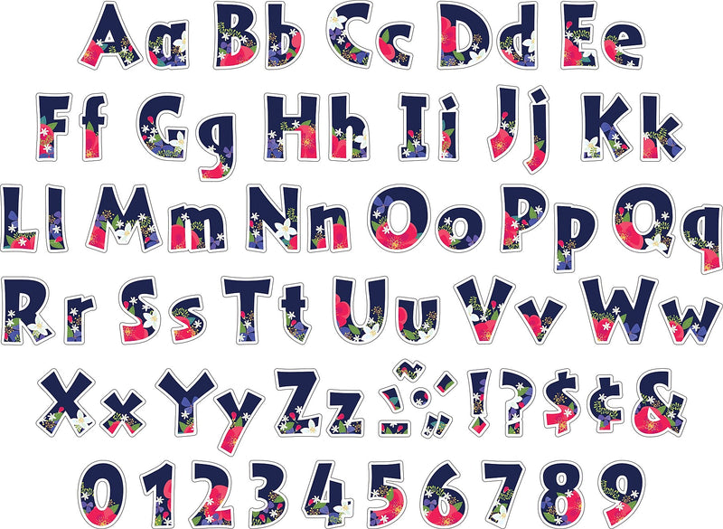 Barker Creek Petals & Prickles  4" Letters and Numbers, Multicolored, 765/Pack (4318)