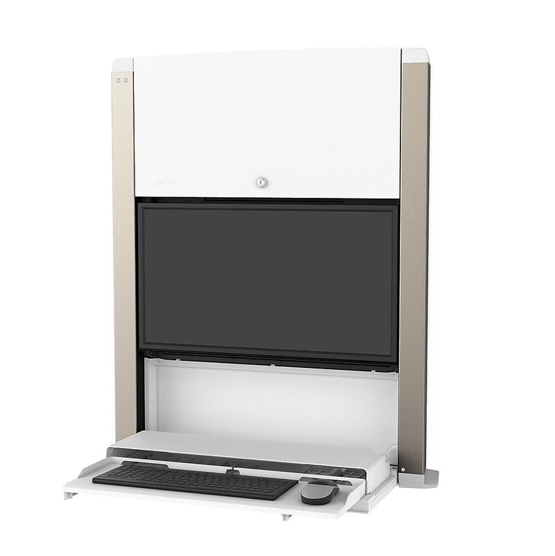 Ergotron CareFit Adjustable Mounts, Up to 27" Monitor, White (61-367-030)