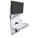 Ergotron StyleView Vertical Lift Adjustable High Traffic Area, 24" Screen Support, White (60-593-216)
