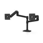 Ergotron LX Wall Adjustable Dual Arm Mount, 24" Screen Support, Black (45-492-224)