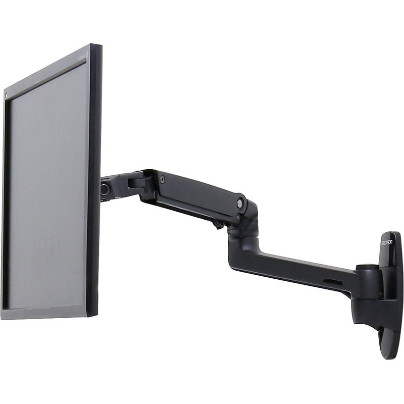 Ergotron LX Adjustable 1 Arm Wall Mount, Up to 34" Monitor, Matte Black (45243224)