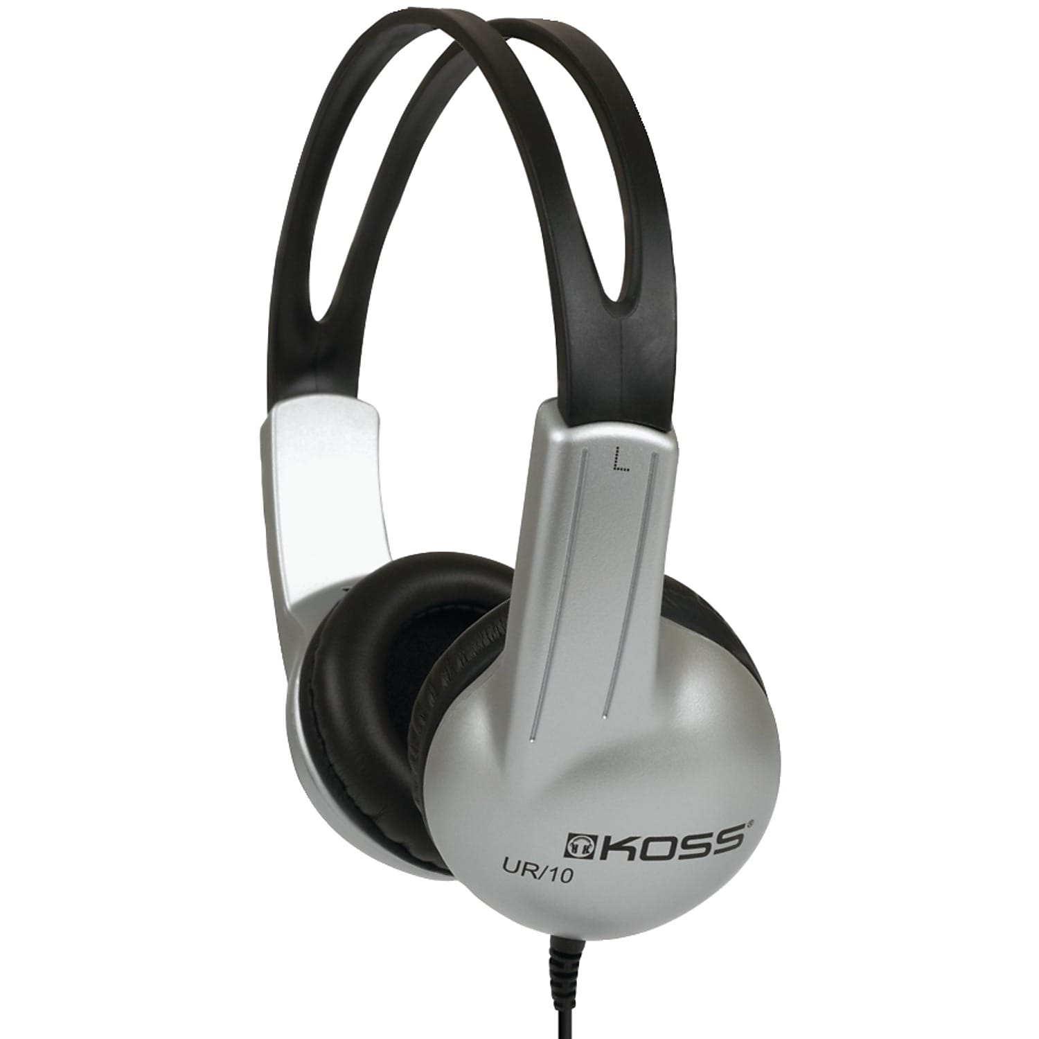 Koss UR10 Stereo Over-Ear Headphones, Black/Silver (UR10 HB)