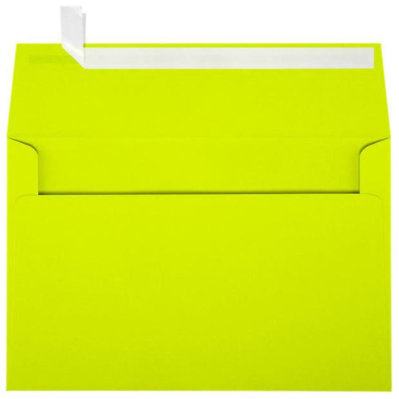 JAM Paper A9 Self Seal Invitation Envelopes,  5 3/4" x 8 3/4", Wasabi Green, 250/Pack (4895-L22-250)