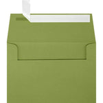 JAM Paper A4 Self Seal Invitation Envelopes, 4 1/4" x 6 1/4", Avocado Green, 500/Pack (4872-27-500)