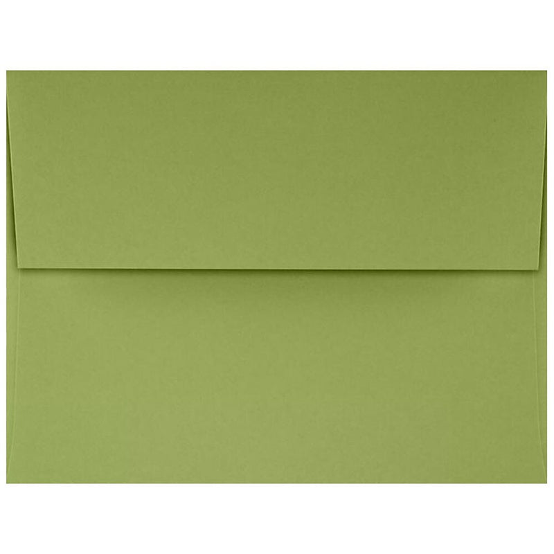 JAM Paper A4 Self Seal Invitation Envelopes, 4 1/4" x 6 1/4", Avocado Green, 500/Pack (4872-27-500)