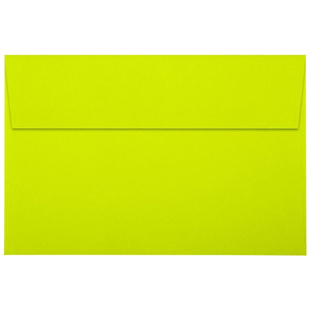 JAM Paper A9 Self Seal Invitation Envelopes, 5 1/2" x 8 1/2", Wasabi Green, 50/Pack (LUX-4895-L22-50)