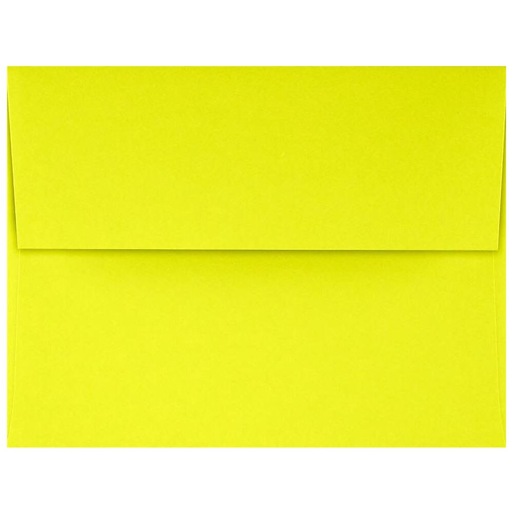 JAM Paper A4 Self Seal Invitation Envelopes, 4 1/4" x 6 1/4", Citrus Yellow, 250/Pack (4872-L20-250)