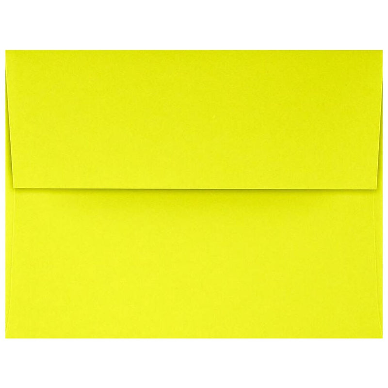 JAM Paper A4 Self Seal Invitation Envelopes, 4 1/4" x 6 1/4", Citrus Yellow, 250/Pack (4872-L20-250)
