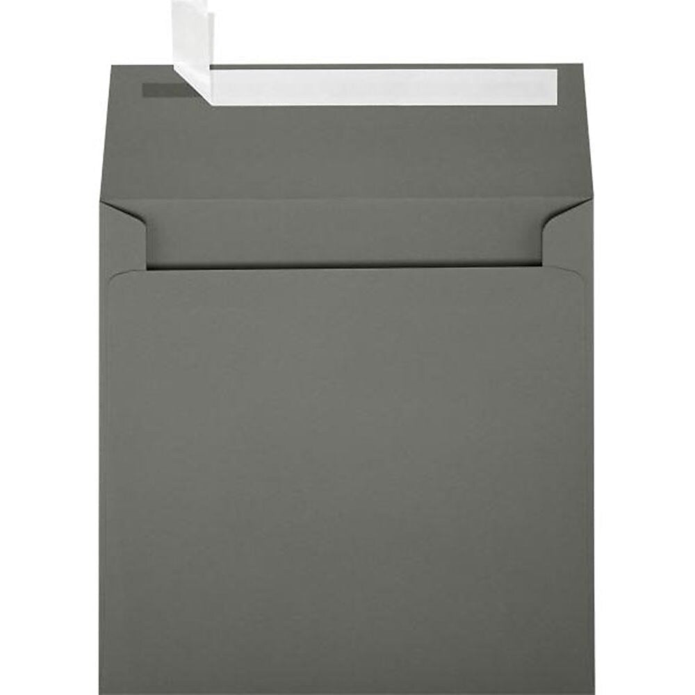 JAM Paper Self Seal Invitation Envelopes, 5 1/4" x 5 1/4", Smoke Gray, 50/Pack (8510-22-50)