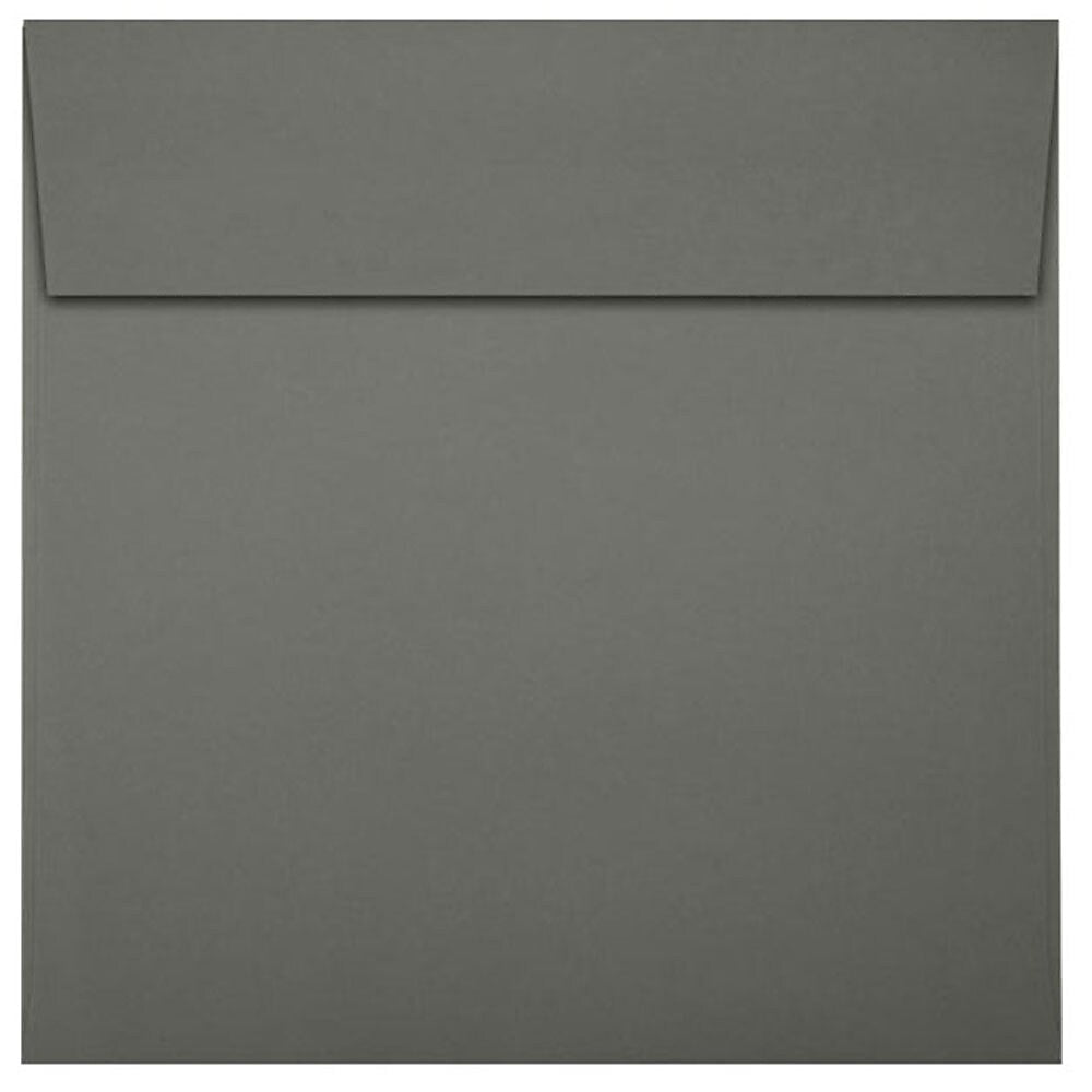 JAM Paper Self Seal Invitation Envelopes, 5 1/4" x 5 1/4", Smoke Gray, 50/Pack (8510-22-50)