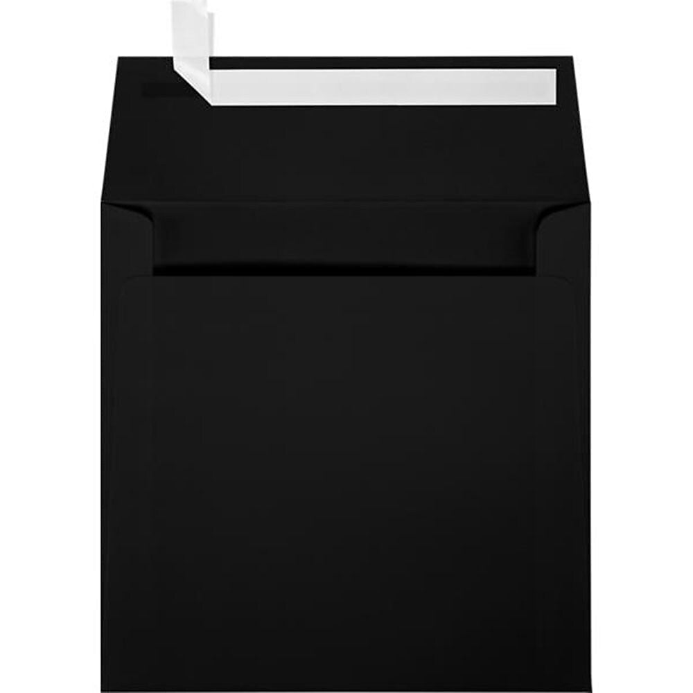 JAM Paper Self Seal Invitation Envelopes, 5 1/4" x 5 1/4", Black Linen, 500/Pack (8510-BLI-500)