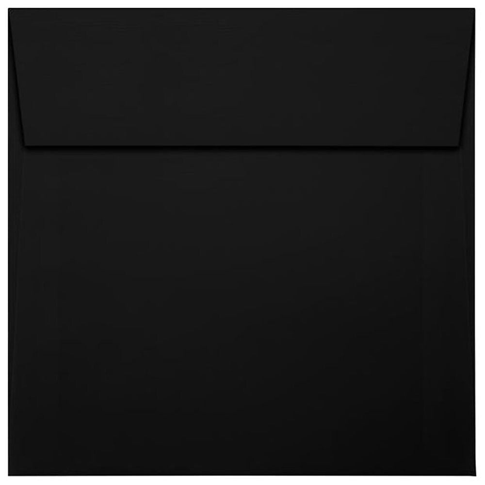 JAM Paper Self Seal Invitation Envelopes, 5 1/4" x 5 1/4", Black Linen, 500/Pack (8510-BLI-500)