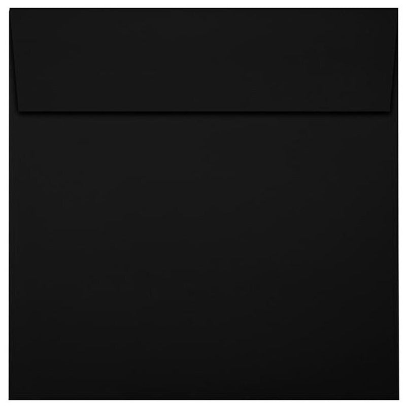 JAM Paper Self Seal Invitation Envelopes,  5 1/4" x 5 1/4", Midnight Black, 250/Pack (LUX-8510-B-250)
