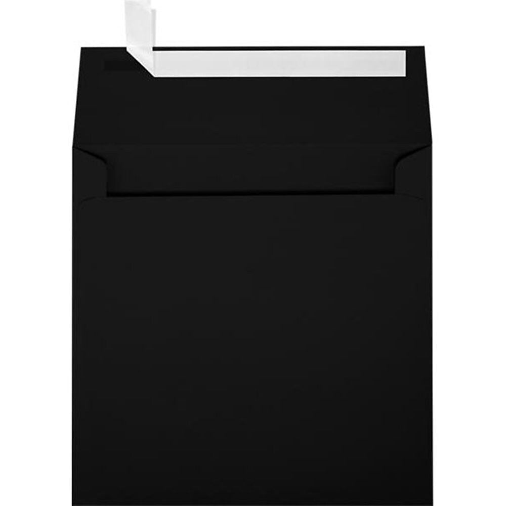 JAM Paper Self Seal Invitation Envelopes, 5 1/4" x 5 1/4", Midnight Black, 50/Pack (LUX-8510-B-50)