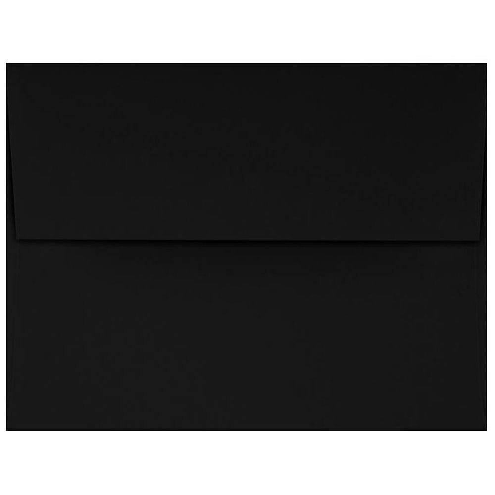 JAM Paper A4 Self Seal Invitation Envelopes, 4 1/4" x 6 1/4", Midnight Black, 50/Pack (LUX-4872-B-50)