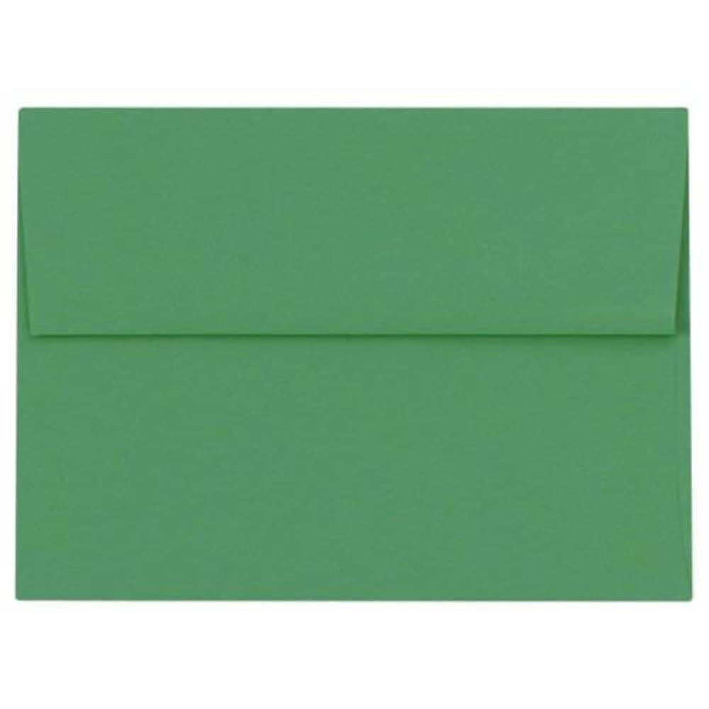JAM Paper A4 Self Seal Invitation Envelopes, 4 1/4" x 6 1/4", Holiday Green, 250/Pack (4872-L17-250)