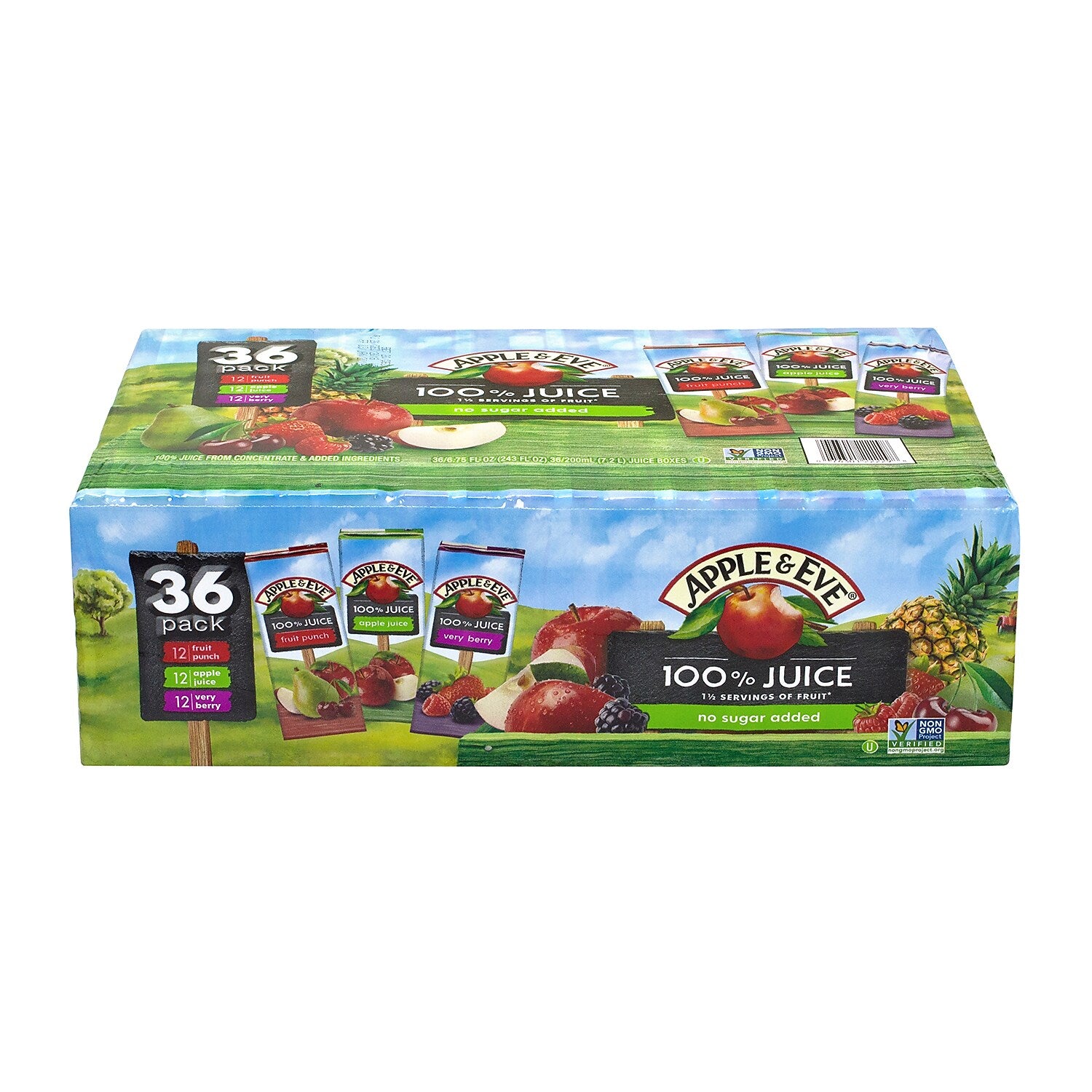 Apple & Eve 100% Juice Variety Pack, No Sugar Added, 6.75 oz., 36/Pack (900-00051)