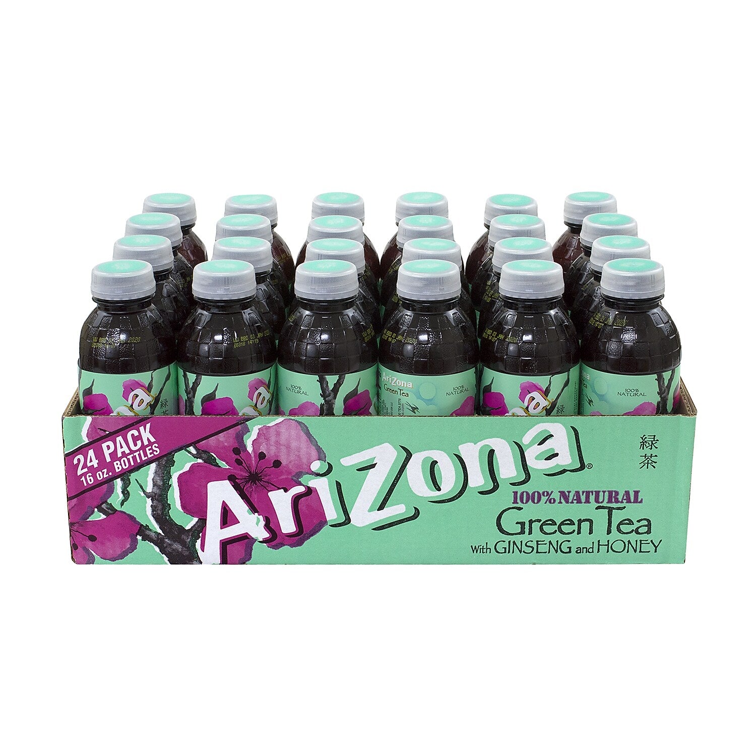 Arizona Green Tea Ginseng and Honey, 16 Oz., 24/Pack (900-00086)