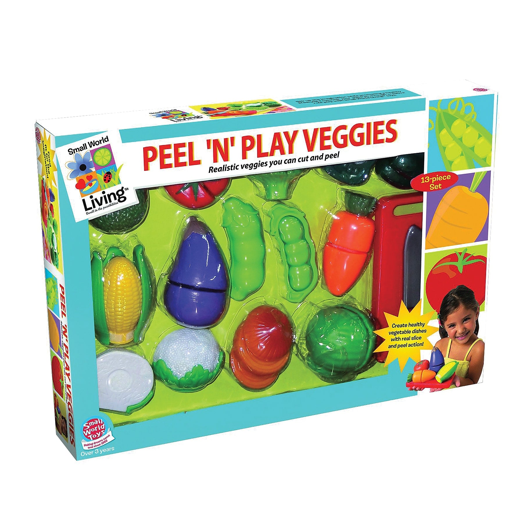 SMALL WORLD TOYS® Peel 'N' Play Veggies, 13 Piece Set (SWT8630103)