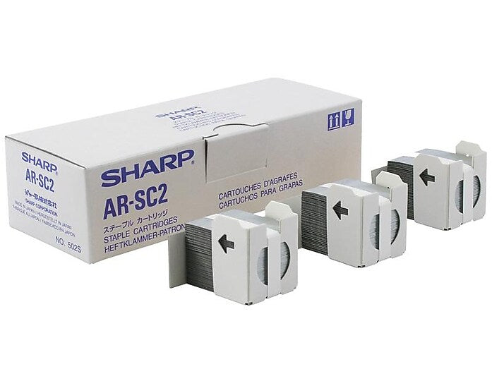 Sharp Staple Cartridge - 5000 Staples/Cartridge, 3/Pack (ARSC2)
