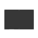 U Brands Glass Dry Erase Board, 70" x 47", Black Surface, Frameless (173U00-01)