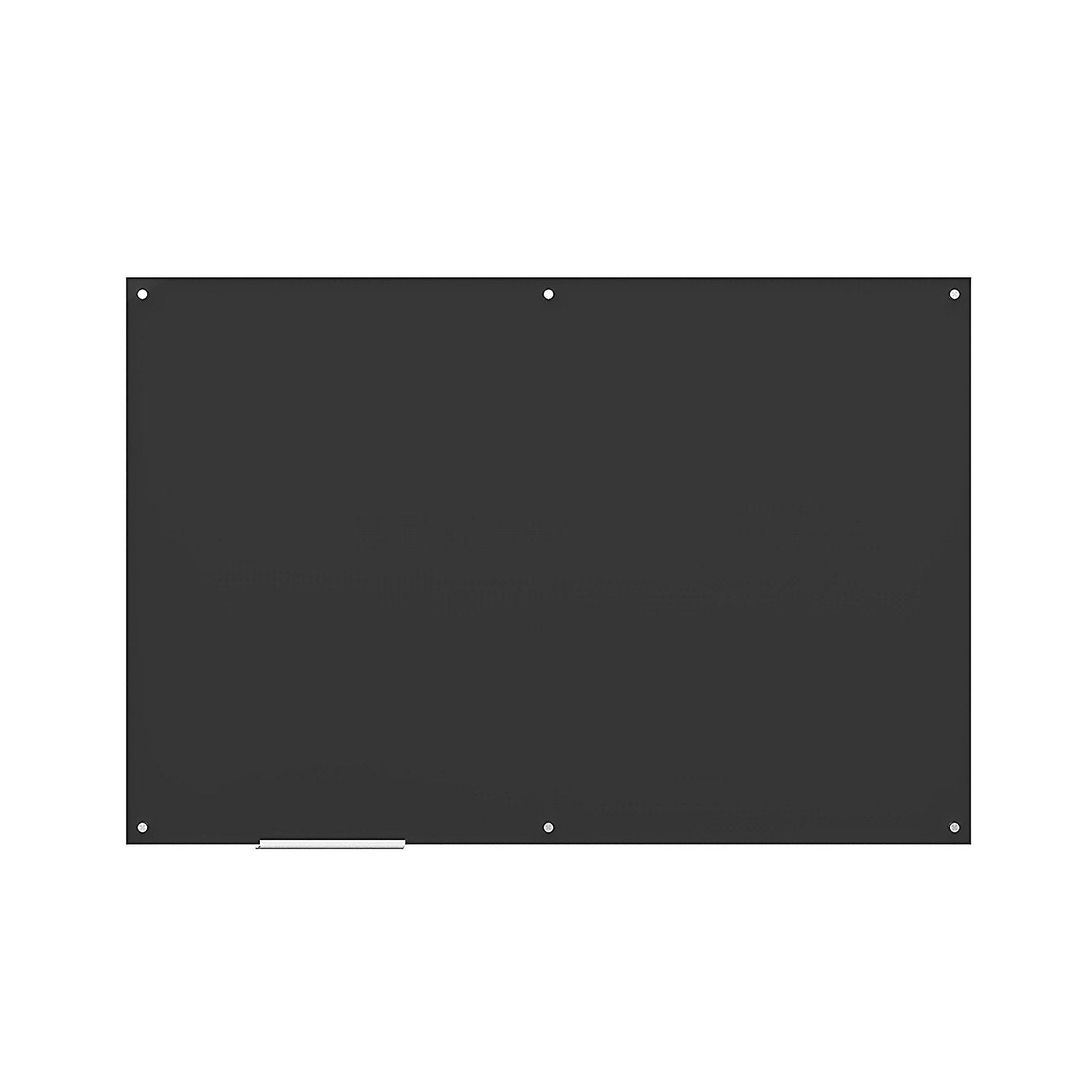 U Brands Glass Dry Erase Board, 70" x 47", Black Surface, Frameless (173U00-01)