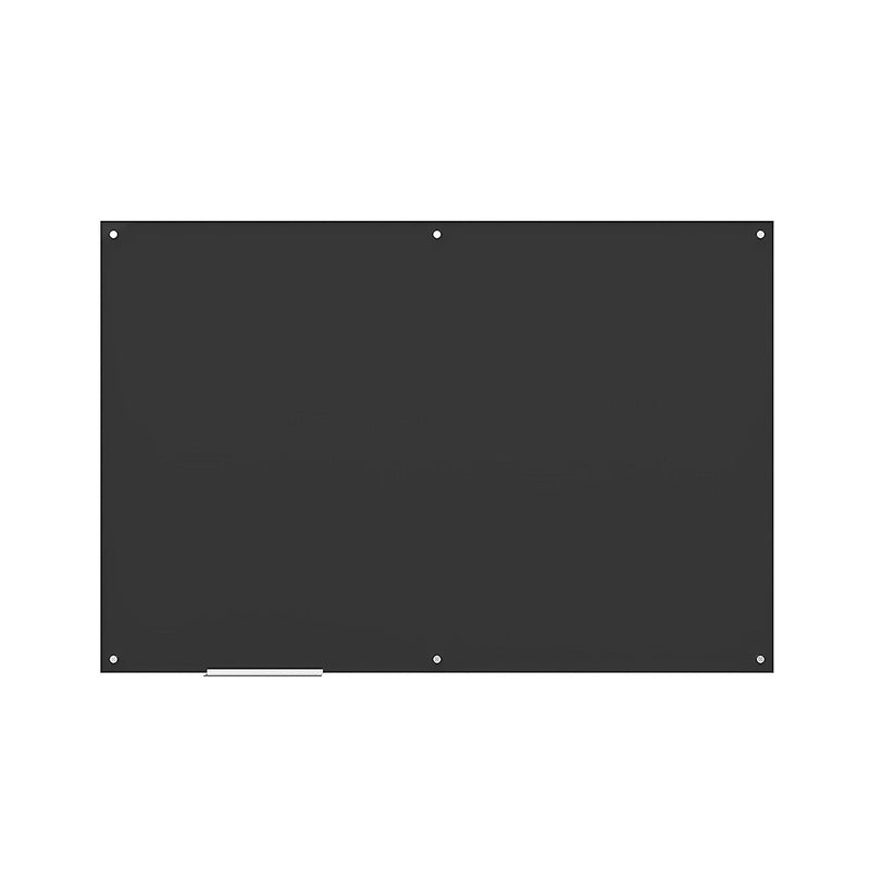 U Brands Glass Dry Erase Board, 70" x 47", Black Surface, Frameless (173U00-01)