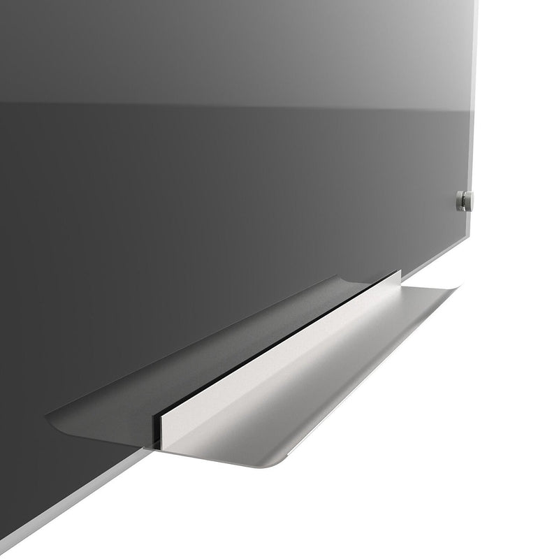 U Brands Glass Dry Erase Board, 70" x 47", Black Surface, Frameless (173U00-01)