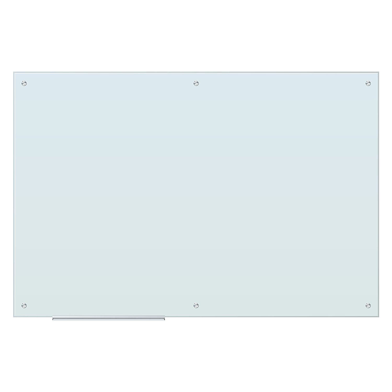 U Brands Magnetic Glass Dry Erase Board, Frameless, 6' x 4" (2301U00-01)